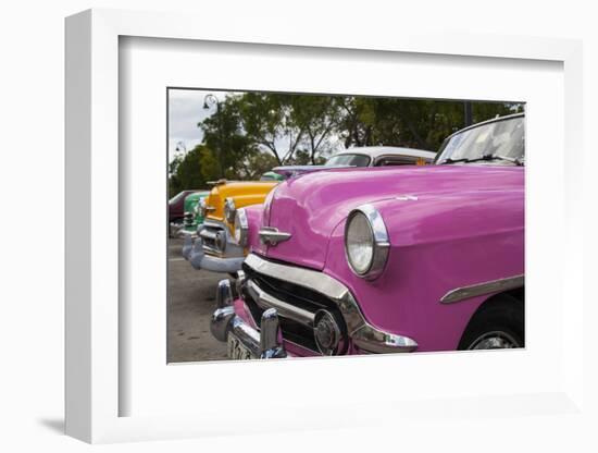 Classic 1950's car in Old Havana, Cuba.-Michele Niles-Framed Photographic Print