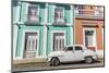 Classic 1950s Plymouth taxi, locally known as almendrones in the town of Cienfuegos, Cuba, West Ind-Michael Nolan-Mounted Photographic Print