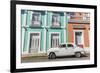 Classic 1950s Plymouth taxi, locally known as almendrones in the town of Cienfuegos, Cuba, West Ind-Michael Nolan-Framed Photographic Print