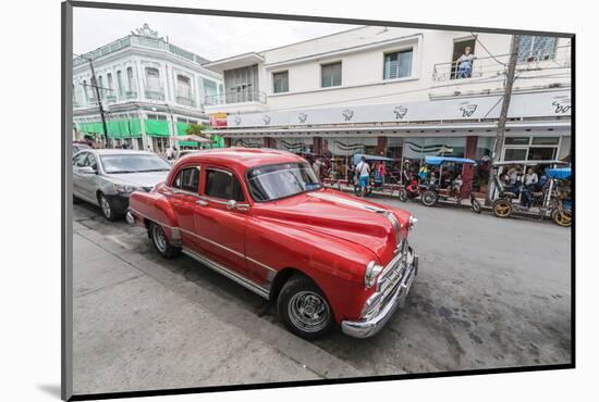 Classic 1950s Pontiac taxi, locally known as almendrones in the town of Cienfuegos, Cuba, West Indi-Michael Nolan-Mounted Photographic Print