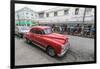 Classic 1950s Pontiac taxi, locally known as almendrones in the town of Cienfuegos, Cuba, West Indi-Michael Nolan-Framed Photographic Print