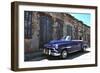 Classic 1953 Chevy Against Worn Stone Wall, Cojimar, Havana, Cuba-Bill Bachmann-Framed Photographic Print