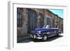 Classic 1953 Chevy Against Worn Stone Wall, Cojimar, Havana, Cuba-Bill Bachmann-Framed Photographic Print