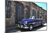 Classic 1953 Chevy Against Worn Stone Wall, Cojimar, Havana, Cuba-Bill Bachmann-Mounted Photographic Print