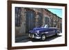 Classic 1953 Chevy Against Worn Stone Wall, Cojimar, Havana, Cuba-Bill Bachmann-Framed Photographic Print