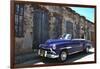 Classic 1953 Chevy Against Worn Stone Wall, Cojimar, Havana, Cuba-Bill Bachmann-Framed Photographic Print