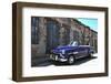 Classic 1953 Chevy Against Worn Stone Wall, Cojimar, Havana, Cuba-Bill Bachmann-Framed Photographic Print