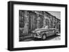 Classic 1953 Chevy Against Worn Stone Wall, Cojimar, Havana, Cuba-Bill Bachmann-Framed Photographic Print