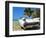 Classic 1959 White Cadillac Auto on Beautiful Beach of Veradara, Cuba-Bill Bachmann-Framed Photographic Print