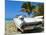 Classic 1959 White Cadillac Auto on Beautiful Beach of Veradara, Cuba-Bill Bachmann-Mounted Photographic Print