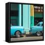 Classic 50s American Cars, Avenida De Italia, Centro Habana, Havana, Cuba-Jon Arnold-Framed Stretched Canvas