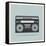Classic 80S Boombox on Retro Background Detailed Vector Icon-Viktorus-Framed Stretched Canvas