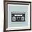 Classic 80S Boombox on Retro Background Detailed Vector Icon-Viktorus-Framed Art Print