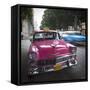 Classic American Car (Chevrolet), Paseo Del Prado, Havana, Cuba-Jon Arnold-Framed Stretched Canvas