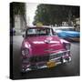 Classic American Car (Chevrolet), Paseo Del Prado, Havana, Cuba-Jon Arnold-Stretched Canvas