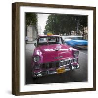 Classic American Car (Chevrolet), Paseo Del Prado, Havana, Cuba-Jon Arnold-Framed Photographic Print