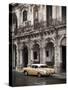 Classic American Car (Chevrolet), Paseo Del Prado, Havana, Cuba-Jon Arnold-Stretched Canvas