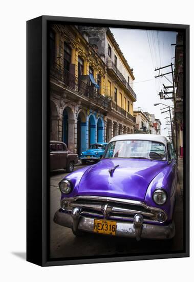 Classic American Car, Havana, Cuba-Jon Arnold-Framed Stretched Canvas