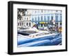 Classic American Car in Front of the Telegrafo Hotel, Parque Central, Havana, Cuba-Jon Arnold-Framed Photographic Print