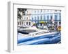 Classic American Car in Front of the Telegrafo Hotel, Parque Central, Havana, Cuba-Jon Arnold-Framed Photographic Print