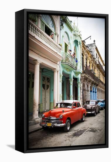 Classic American Car (Plymouth), Havana, Cuba-Jon Arnold-Framed Stretched Canvas