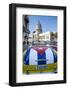 Classic American Car with the Cuban Flag Painted in it's Boot, Parque Central, Havana, Cuba-Jon Arnold-Framed Photographic Print