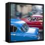 Classic American Cars, Havana, Cuba-Jon Arnold-Framed Stretched Canvas
