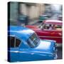 Classic American Cars, Havana, Cuba-Jon Arnold-Stretched Canvas