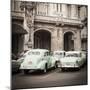 Classic American Cars in Front of the Gran Teatro, Parque Central, Havana, Cuba-Jon Arnold-Mounted Premium Photographic Print