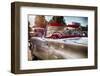 Classic American Convertible in a Drive In-George Oze-Framed Photographic Print