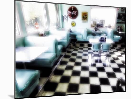 Classic American Diner Interior-George Oze-Mounted Photographic Print