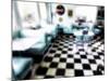 Classic American Diner Interior-George Oze-Mounted Photographic Print