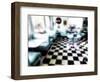 Classic American Diner Interior-George Oze-Framed Photographic Print