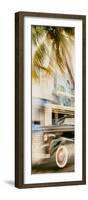 Classic Antique Car of Art Deco District - Park Central Hotel on Ocean Drive - Miami Beach-Philippe Hugonnard-Framed Photographic Print