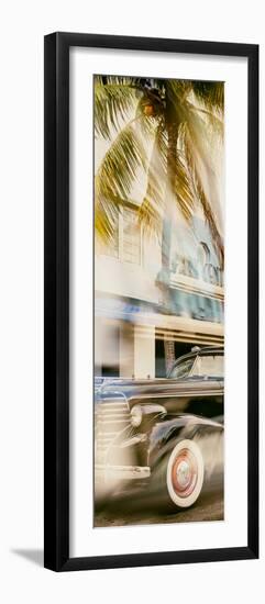 Classic Antique Car of Art Deco District - Park Central Hotel on Ocean Drive - Miami Beach-Philippe Hugonnard-Framed Photographic Print