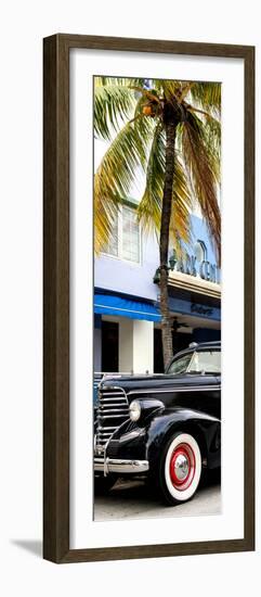 Classic Antique Car of Art Deco District - Park Central Hotel on Ocean Drive - Miami Beach-Philippe Hugonnard-Framed Photographic Print