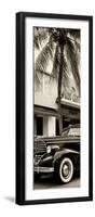 Classic Antique Car of Art Deco District - Park Central Hotel on Ocean Drive - Miami Beach-Philippe Hugonnard-Framed Photographic Print