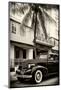 Classic Antique Car of Art Deco District - Park Central Hotel on Ocean Drive - Miami Beach-Philippe Hugonnard-Mounted Photographic Print