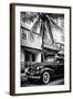 Classic Antique Car of Art Deco District - Park Central Hotel on Ocean Drive - Miami Beach-Philippe Hugonnard-Framed Photographic Print