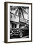 Classic Antique Car of Art Deco District - Park Central Hotel on Ocean Drive - Miami Beach-Philippe Hugonnard-Framed Photographic Print