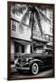 Classic Antique Car of Art Deco District - Park Central Hotel on Ocean Drive - Miami Beach-Philippe Hugonnard-Framed Photographic Print