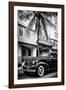 Classic Antique Car of Art Deco District - Park Central Hotel on Ocean Drive - Miami Beach-Philippe Hugonnard-Framed Photographic Print