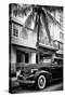 Classic Antique Car of Art Deco District - Park Central Hotel on Ocean Drive - Miami Beach-Philippe Hugonnard-Stretched Canvas