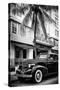 Classic Antique Car of Art Deco District - Park Central Hotel on Ocean Drive - Miami Beach-Philippe Hugonnard-Stretched Canvas