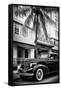 Classic Antique Car of Art Deco District - Park Central Hotel on Ocean Drive - Miami Beach-Philippe Hugonnard-Framed Stretched Canvas