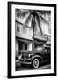 Classic Antique Car of Art Deco District - Park Central Hotel on Ocean Drive - Miami Beach-Philippe Hugonnard-Framed Photographic Print