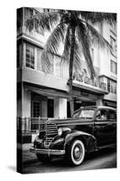 Classic Antique Car of Art Deco District - Park Central Hotel on Ocean Drive - Miami Beach-Philippe Hugonnard-Stretched Canvas