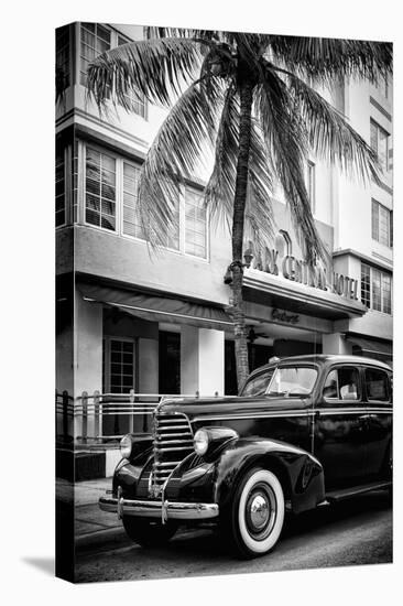 Classic Antique Car of Art Deco District - Park Central Hotel on Ocean Drive - Miami Beach-Philippe Hugonnard-Stretched Canvas