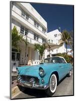 Classic Antique Thunderbird, Art Deco District, South Beach, Miami, Florida, USA-Richard Maschmeyer-Mounted Photographic Print