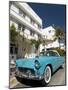 Classic Antique Thunderbird, Art Deco District, South Beach, Miami, Florida, USA-Richard Maschmeyer-Mounted Photographic Print